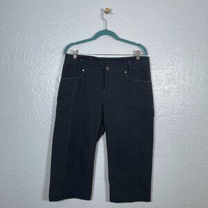 Kuhl Women 12 Gray Cropped Pants Cargo Pockets Quick Dry Gorpcore Hiking Outdoor